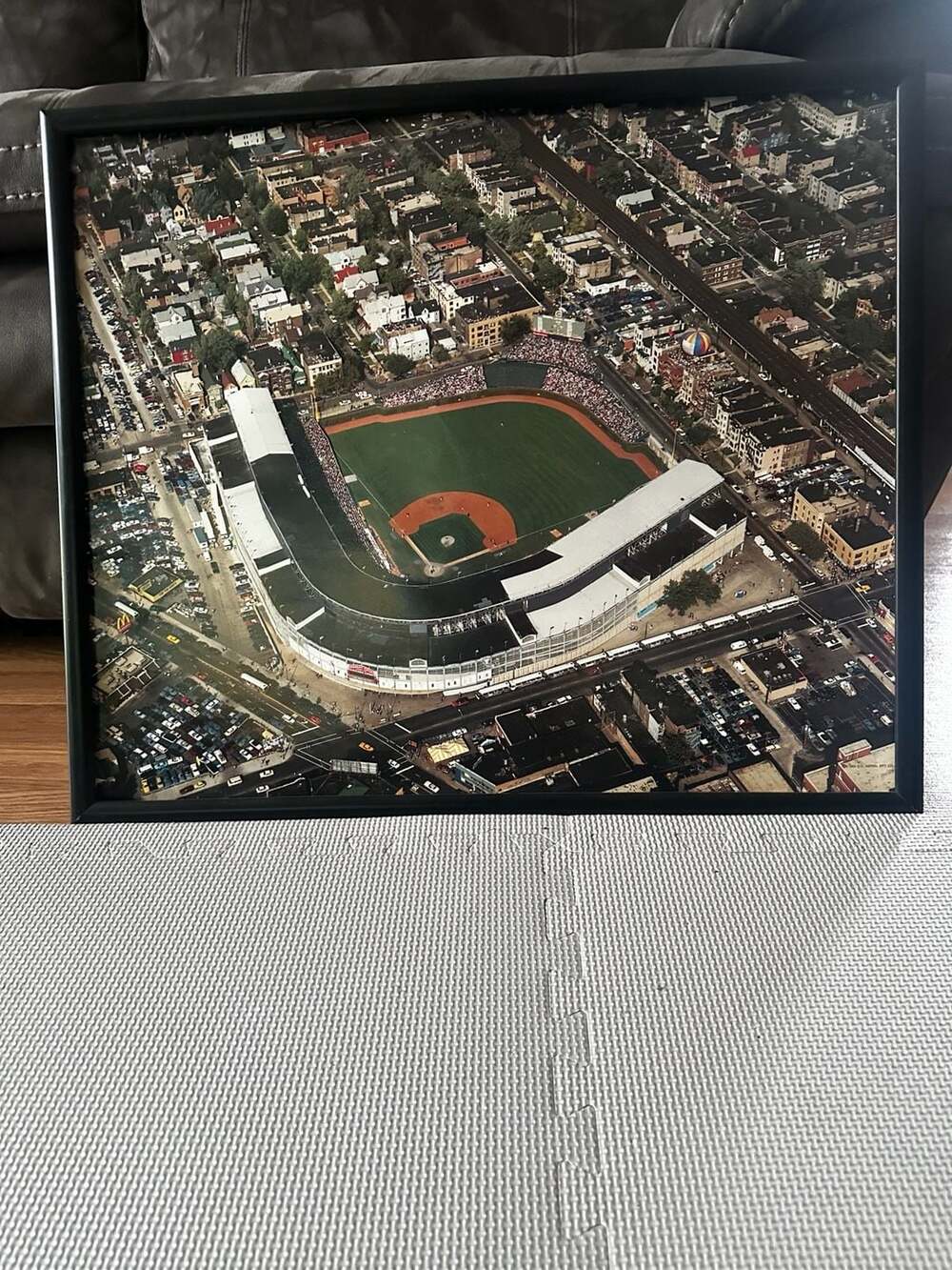Framed Wrigley Field Aerial Photo October 2, 1984 Cubs NLCS Game 1 vs Padres